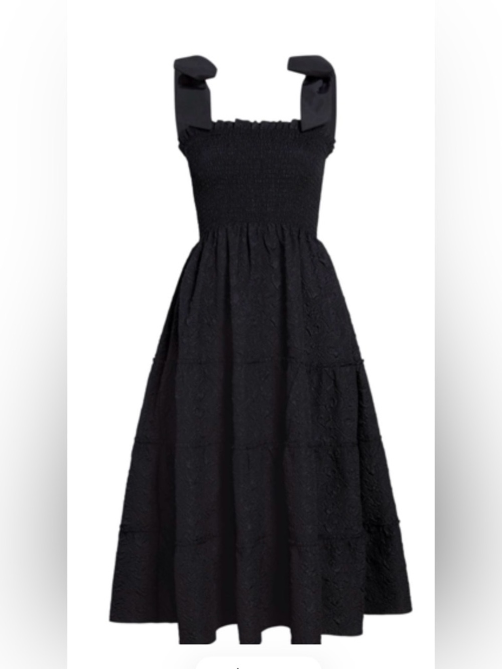 Hill House Ellie Nap Dress Black Jacquard Size XS